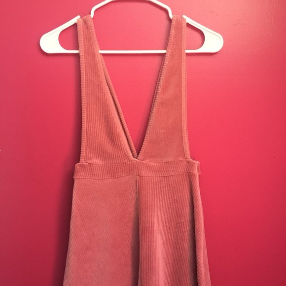 PETITE Miss Selfridge Cord Pinny Dress - Picture 3 of 4